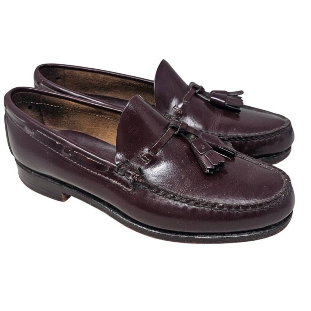 Vintage GH Bass Weejuns 6 Brown Leather Loafer Tassel Academia Classic Preppy